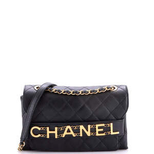 Chanel Medium Logo Enchained Flap Bag Quilted Calfskin